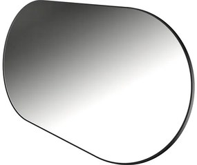 Oválne zrkadlo do kúpeľne Mirro 100 x 50 cm v čiernom ráme