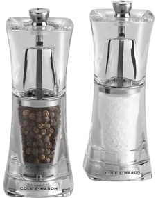 Cole&Mason - Sada mlynčekov na soľ a korenie CRYSTAL 2 ks 12,5 cm