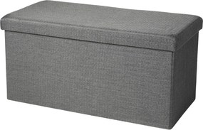 URBAN LIVING FORNORD Čalúnený úložný box / lavica, tmavosivý