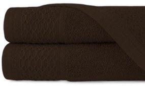 BAVLNENÉ UTERÁKY SOLANO SADA 1 KS 50X90 CM, 1 KS 70X140 CM HNEDÁ