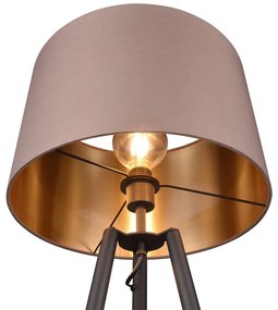 Čierna stojacia lampa s poličkou (výška 152 cm) Colette – Trio