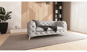 Svetlosivá zamatová pohovka 185 cm Chelsea – Ropez