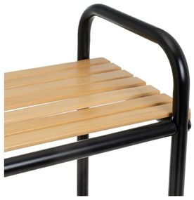 Bambusový regál v čierno-prírodnej farbe 41x77 cm – Casa Selección