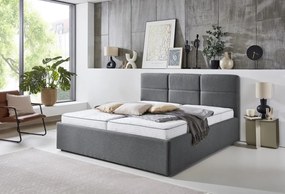 Posteľ Domango 180x200 cm, stredne šedá látka
