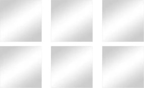 Nástenné zrkadlá v súprave 6 ks 10x10 cm – MSV