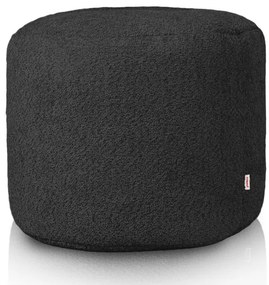 Taburetka Cilindro čierna bouclé