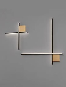 Dizajnové nástenné svietidlo Cross 50 zlatá