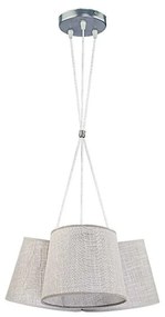 Duolla - Luster na lanku ROSSA 3xE27/40W/230V svetlo šedá