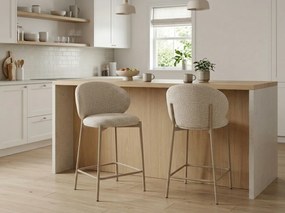 Barová stolička KIOTO, kašmír/svetlo béžová