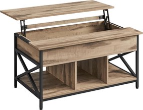 Konferenční stolek Vasagle LOFT s prodlužovací deskou dub přírodní
