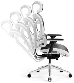 Kancelárska ergonomická stolička Diablo V-Commander: Bielo-Čierna