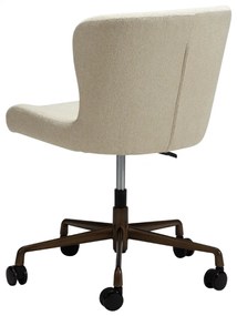 GLAM ČALÚNENÁ OFFICE STOLIČKA almond/antique brass