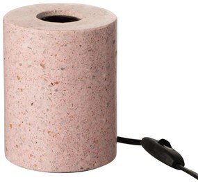 Ružová stolná lampa Terrazzo - Ø 10*13 cm/E27