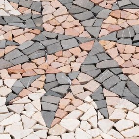 Mramorová mozaika, motív Rosone Windrose, 90 x 90 cm