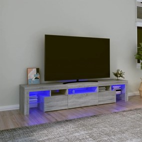 TV skrinka s LED svetlami sivá sonoma 200x36,5x40 cm 3152816