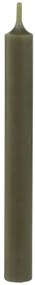 Zelená úzka sviečka dinner green - Ø 2*18cm / 7h