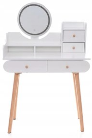 Elegantný toaletný stolík s LED svetlom v škandinávskom dizajne