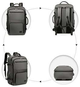 Konofactory Sivý objemný cestovný batoh do lietadla "Explorer" - XL (100l)
