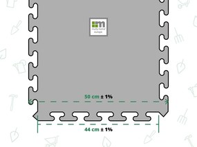 Multy Home Gumová dlaždica FITNESS TILE 50 x 50 cm, čierna