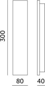 Vonkajšie LED nástenné svietidlo MIRANA S LED/8W/230V 4000K IP44 30 cm čierna