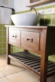 Sapho Sapho, BRAND umývadlová skrinka 100x73x50cm, morený smrek, BA101S