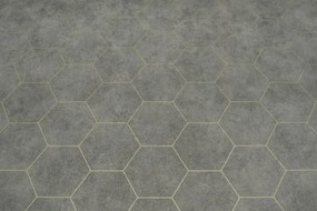 PVC podlaha Planet Treviso 597 sivá / zlatá