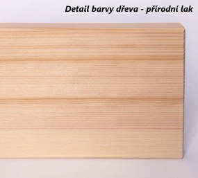 Detská Montessori posteľ z masívu borovice BETTY - 200x120 cm - PRÍRODNÁ