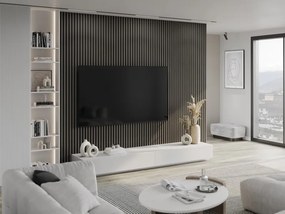 Mexen Lam-F, akustické stenové lamely 275 × 30 cm, plstený podklad 8 mm, technická dyha, dub ónyxový, S105-275307-3015-010