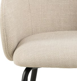 CLARA Béžová (látka Monza 24)/čierne nohy – MODERNÁ ČALÚNENÁ  KRESLOVÁ STOLIČKA DO OBÝVAČKY/JEDÁLNE/KANCELÁRIE LOFT