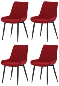 Sada jedálenských stoličiek DCL-218 RED2, 4 ks