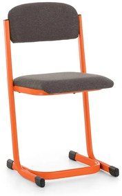 Učiteľská stolička čalúnená, oranžová