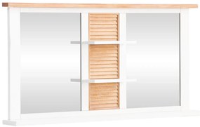 furniture-nabytek.cz - 2dílná koupelnová sada Capera, masivní borovice/MDF, lakovaná, bílá/hnědá