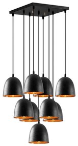 Závesný luster na lanku TATTOO 9xE27/40W/230V čierny