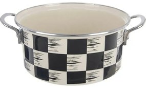Kastról smalt ŠACHOVNICA Lem 3 l , pr. 22 cm