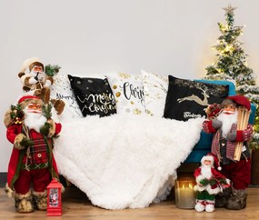 Tutumi Tutumi, vianočná figúrka Santa Clausa 30cm 301251, biela-červená-zelená, CHR-08900