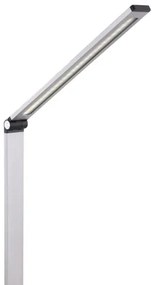 LED Stolná lampa s bezdrôtovou nabíjačkou LED/10W/230V matný chróm