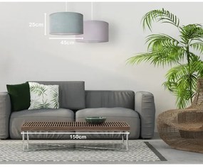 Duolla - Luster na lanku BRISTOL 1xE27/15W/230V pr. 45 cm zelená/biela