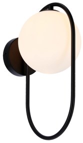 Candellux Čierne nástenné svietidlo Cordel pre žiarovku G9 21-10179