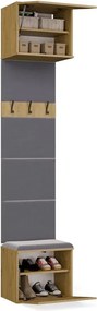 Vešiaková predsieňová skriňa LENA 50 cm dub artisan