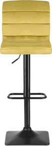 Barová stolička s operadlom SOFOTEL Drava - žltá