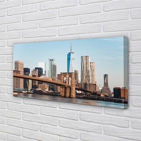 Obraz na plátne Panorama bridge river 125x50 cm