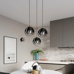 Sollux SL.1088 - Luster na lanku TULOS 3xE27/60W/230V čierna