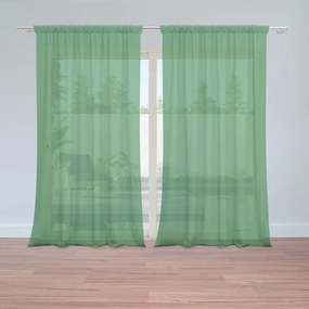 Sablio Záclony Tmavozelená: 2ks 150x250cm