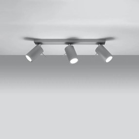 Bodové svietidlo Ring, 3x sivé kovové tienidlo, (možnosť polohovania)