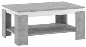 Konferenčný stolík, betón/biela, PIANI
