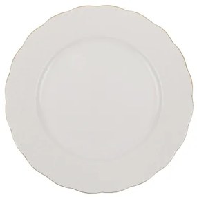 24-dielna jedálenská sada, biela/zlatá, porcelán