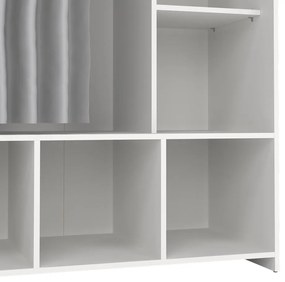 Bielo-sivá šatníková skriňa 105x180 cm Kit – Tvilum