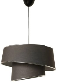 Závesný luster Barette antracitový/strieborný