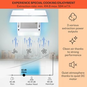Klarstein Clara 60, digestor, 509 m³/h, dotykový displej, ambientné podsvietenie