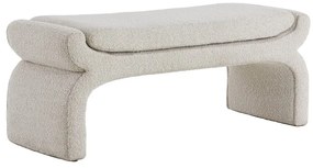 Krémová lavica z textílie buklé Nafya – Light &amp; Living